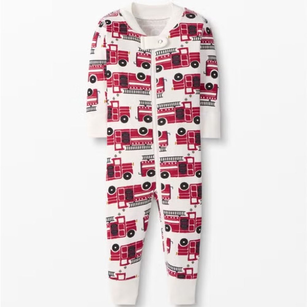 Hanna Andersson Baby Zip Sleeper In Organic Cotton, Firetruck Red